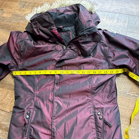 Wmn's Oakley Gretchen Bleiler Ski jacket Burgundy Metallic Sz Small Thinsulate - Picture 7 of 16